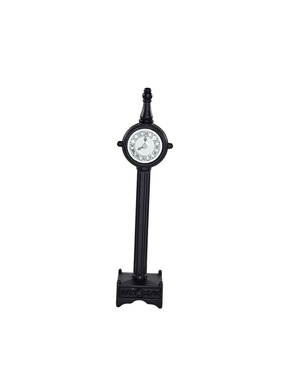 Department 56 Snow Village Accessories Metal Town Clock Black Miniature
